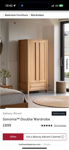 Sonoma solid oak - m&s,