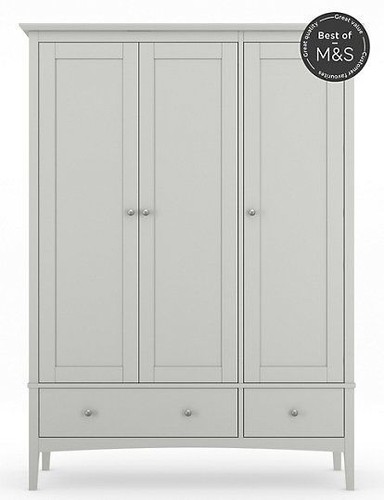 Grey triple wardrobe with - grey,